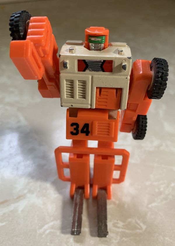 Vintage Transformer 1984 Bandai Go - Bots Robo Machine MR - 34 Orange