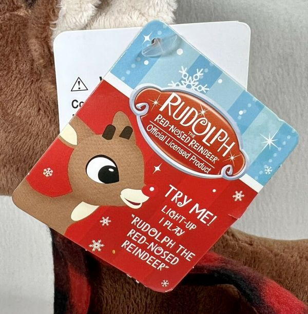 Musical Fidget Rudolph Rudolph The Red - Nosed Reindeer Musical Light Up Plush Stuffed Toy ...