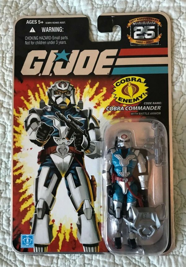 Hasbro 2007 GI Joe 25th Anniversary Cobra Commander With Battle