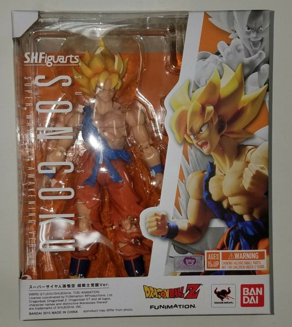 Bandai SH Figuarts Dragon Ball Z SAIYAN Son GOKU AWAKENING VER Figure ...
